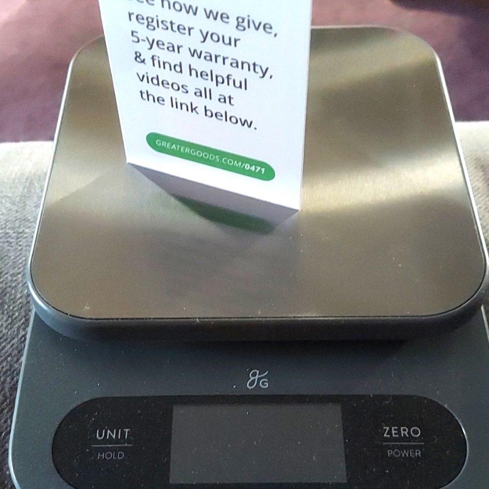 Greater goods high capacity food scale NWOT